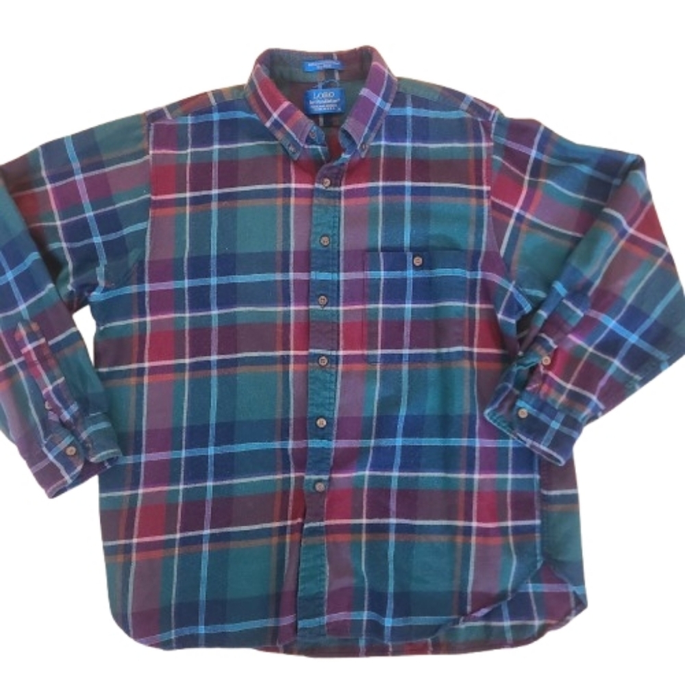 Vintage Pendleton Wool Blend Multicolor Plaid Men's Shirt - Size XL